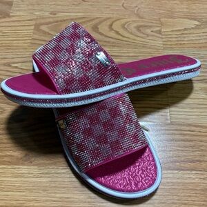 Juicy Couture Pink and Silver Sandals